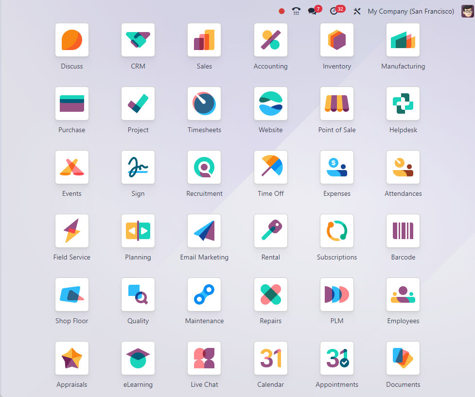 Applications Odoo